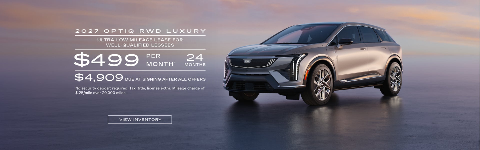 2027 OPTIQ RWD LUXURY. Ultra-low milege lease for well-qualified lessees. $499 per month 24 month...